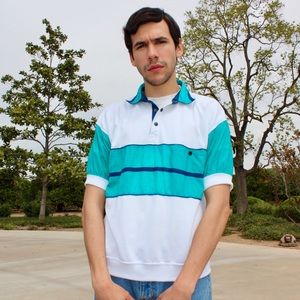 Vintage 90s Short Sleeve Polo Sweater/Windbreaker